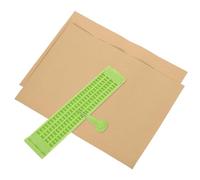 LALADEFIEE Kit Scrittura Braille Tavoletta Robusta e Punteruolo, Include 2 Fogli Carta Braille per Pratica, per Studenti Non Vedenti
