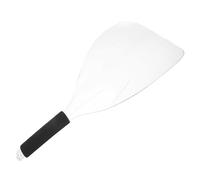 LALADEFIEE Maschera Protettiva per Viso da Parrucchiere Manico Robusto e Rimovibile in PC Bianco, a Forma di Ventaglio, per Salone Professionale e Taglio Chioma
