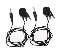 LALADEFIEE Microfono da Bavero Condensatore 3.5mm Nucleo Alta Sensibilità, Anti-interferenza, 2 Pezzi in Nylon e Metallo, per Amplificatori Didattici e Body Packs