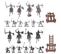 LALADEFIEE Miniature Soldatini di Plastica e Figurine Medievali Resistenti alle Intemperie, Decorazioni per Tavoli di Sabbia e Giochi per Ragazzo Ragazza, Set da Collezione per Ambienti