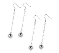 LALADEFIEE Orecchini Disco Pendenti a Sfera Specchio in Lega Effetto Luce Brillante Per Donna, Gioielli Da Discoteca Anni ’70 Per Feste e Balli, Set 2 Paia