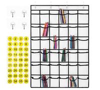 LALADEFIEE Organizer da Appendere Bianco in Pvc con Tasche e Etichette, Grande Capacità per Facile Identificazione, Resistente e Pratico per Casa e Ufficio