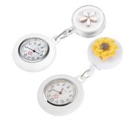 LALADEFIEE Orologi da Infermiere 2 Pezzi Clip Robusta, Quadrante in Quarzo e Vetro, Design Pratico e Resistente per Professionisti della Sanità