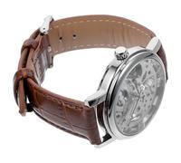 LALADEFIEE Orologio Meccanico da Polso Uomo Winner 036 con Quadrante Rotondo Traforato, Cinturino Regolabile in Pu e Lega Resistente, Stile Fashion Comodo da Indossare
