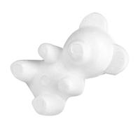 LALADEFIEE Orso in Schiuma Bianco a Forma di Orsetto per Progetti di Arti e Mestieri Fai da Te Materiale in Polistirene per Decorazioni Creative e DIY