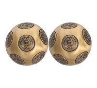 LALADEFIEE Palla per Esercizi in Ottone da 5 CM 12 Facce Rotanti Palla per Rafforzare la Presa e Mani Strumento Portatile per Fitness Manuale Sollievo dallo Stress e Riabilitazione