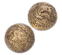 LALADEFIEE Palle da Esercizio in Ottone Massiccio 500g a Forma di Drago e Mitica Creatura Set da 2 Sfere per Esercizi Manuali Palle da Fitness per le Mani per Migliorare Destrezza e Forza
