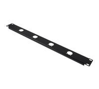 LALADEFIEE Pannello Rack Incernierato Audio 1U 4 Fori Xlr Supporto per Mixer e Gestione Cavi per Uffici e Studi Professionali