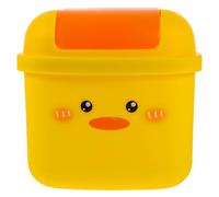 LALADEFIEE Pattumiera da Tavolo Creativa Design Paperella Gialla, in Plastico Facile da Pulire e Ecologica, per Ufficio o Cameretta