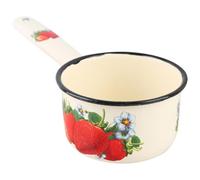 LALADEFIEE Pentola Smaltata Manico lungo Multifunzionale, Casseruola Piccola per Latte e Zuppa, Mestolo per Acqua, Adatta per Cucina Domestica e Uso Piani Cottura a Gas e Induzione, Colore