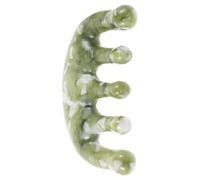 LALADEFIEE Pettine da Massaggio in Pietra Verde per Donna Pettine per Massaggio del Cuoio Capelluto Leggero e Portatile per Uso Domestico e Viaggio Strumento per Ridurre Forfora e Mal di