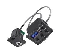 LALADEFIEE Piezo Pickup Indicatore Batteria Bassa Materiale Plastico Nero Equalizzatore Sintonizzatore Digitale Lcd, 3 Bande e 3 Manopole di Controllo per Ukulele