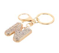 LALADEFIEE Portachiavi Lettera N con in Lega Charm Elegante per Borse e Portafogli Accessorio Decorativo Femminile
