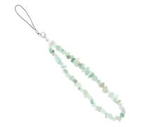 LALADEFIEE Portachiavi per Cellulare in Cristallo Verde Naturale, Decorativo e Facile da Installare Cordino Resistente, Elegante Accessorio per Smartphone e Borsa