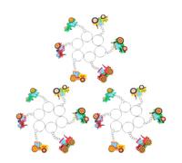 LALADEFIEE Portachiavi Trattore per in Plastica e Metallo Resistente Set da 18 Pezzi Veicoli Agricoli e Camion Ribaltabile Bomboniere per Feste a Tema Fattoria e Decorazioni Stagionali