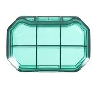 LALADEFIEE Portapillole Settimanale Portatile 7 Giorni 6 Grandi Scomparti in Plastica Resistente Verde, Custodia da Viaggio Compatta per Medicinali e Vitamine, Organizer Leggero per Uso