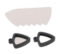 LALADEFIEE Portaplettro per Chitarra in Silicone e Acciaio Inossidabile, Supporto Triangolare per 3 Plettri, Resistente come Regalo