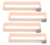 LALADEFIEE Portascarpe da Parete 4 Pezzi in Plastica Bianca senza Fori Appendino per Scarpe e Portasciugamani Resistente All’Umidità Organizer Bagno Multifunzione per Pantofole e Coperchi