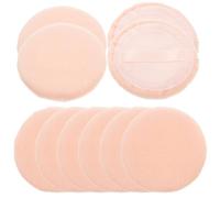 LALADEFIEE Puff Rotondo in Cotone 10 Pezzi per Cipria Libera, Morbido e Delicato sulla Pelle, per Trucco Viso Quotidiano