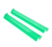 LALADEFIEE Righello Mahjong in Plastica Trasparente Verde 2 Set Standard 18 Pollici, Resistente Organizzare Tessere Gioco per
