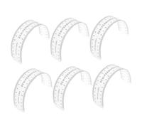 LALADEFIEE Righello Strumento Pvc in e 6 Pezzi Sopracciglia Flessibile per Visibile Scala Morbido Mappatura e Modellatura delle Sopracciglia, per Uso Domestico e Professionale