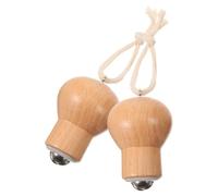 LALADEFIEE Rullo Massaggiante in Legno per Viso e Occhi Massaggiatore Anti-Gonfiore Compatto 2 Pezzi Strumento Portatile per Massaggio Pelle del Viso da Donna per Relax Post Lavoro e