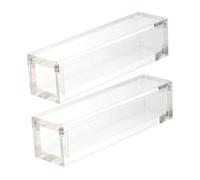 LALADEFIEE Scatola Porta Dadi Acrilica Magnetica Trasparente 2 Pezzi Coperchio, Leggera e Portatile per Giochi, Organizer Scomparti per Cucina e Camera da Letto