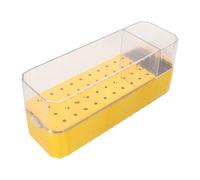 LALADEFIEE Scatola portaoggetti per punte da trapano per unghie | Coperchio trasparente e antipolvere | Espositore per testine di levigatura a 40 fori | Portatile per strumenti da salone di manicure