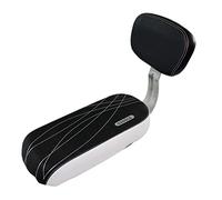 LALADEFIEE Seggiolino per Staccabile per Bicicletta Schienale, Comodo Sedile Posteriore Nero e Bianco, Accessorio Sicuro per Bici Ibride, Mountain Bike e Bici da Viaggio, Adatto a Viaggi