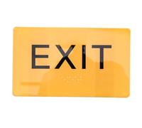 LALADEFIEE Segnaletica Braille Acrilico per Esterni Targa Uscita e Attenzione per Ipovedenti e Anziani Cartello Sicurezza per Non Vedenti Resistente e Facile da Installare