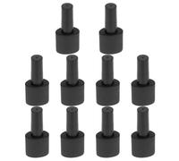 LALADEFIEE Set 10 bottiglie unghie 10 ml vetro nero oblato con tappo e pennello resistente alla luce per attrezzi per unghie professionale