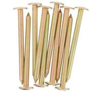 LALADEFIEE Set 10pezzi Picchetti da Giardino in Acciaio Inossidabile Oro Punta Affilata, Resistenti e Facili da Usare per Progetti di Paesaggistica e Patio