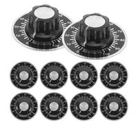 LALADEFIEE Set 20 Pezzi Manopole Potenziometro con Scala 6mm Foro Interno, Manopole Controllo Volume Isolate per Apparecchi Audio, Laboratorio e Pannelli Industriali