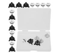 LALADEFIEE Set 21 Viti per Casco da Motocicletta in Plastica Resistente Accessori per Fissaggio Visiera Nero e Argento Kit Ricambio per Attacchi Casco Moto Installazione Rapida per Uso