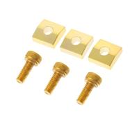 LALADEFIEE Set 3 Pezzi Dadi di Bloccaggio per Chitarra Elettrica in Metallo Dorato Viti, Piastre di Corda per Ponti Doppio Tremolo, Accessori per Chitarra Adatti a Tutti i Corpi, Facile