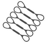 LALADEFIEE Set 5 Pezzi Corde in Silicone per Tromba, Anelli di Arresto Scorrevoli Elastici, Accessori per Strumenti a Fiato, Compatibili Tubi Intercambiabili, Colore Nero, per Musicisti