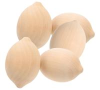 LALADEFIEE Set 5 Pezzi Limoni in Legno Non Finito per Decorazione Artistica, Accessori per Dipingere e Decorazioni Natalizie, e Arredamento Casa