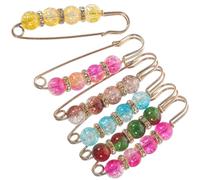 LALADEFIEE Set 6 Spille da Sciarpa Perle Artificiali, Spille di Sicurezza Leggere e Rimovibili, Fermagli Decorativi per Scialli e Maglioni Donna, Accessori Moda Versatili per Abbigliamento