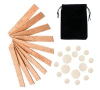 LALADEFIEE Set da 28 Pezzi di Giunti Manico in Sughero per Clarinetto Pad per Strumenti a Fiato Accessori Legni Resistenti e Leggeri Ricambi Sughero per Riparazione Clarinetto Kit per