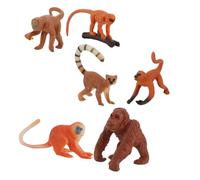 LALADEFIEE Set di 6 Modelli di Scimmie Realistiche Giocattoli Animali Imitati Educativi per Ragazzo Ragazza Decorazioni Scrivania Casa Ufficio