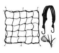 LALADEFIEE Set Rete Elastica in Nylon per Bagagli Bicicletta e Veicoli 40X40 CM con Cinghia 60 CM Rete da Carico Robusta con Ganci Lisci per Fissaggio Sicuro su Sedile Posteriore per