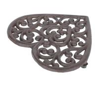 LALADEFIEE Sottopentola in Ferro Battuto Cuore Antiscottatura Spesso e Resistente al Calore Tappetino Protettivo Decorativo per Tavolo da Cucina e Sala da Pranzo Design Elegante e Funzionale