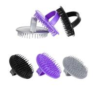 LALADEFIEE Spazzole per Massaggio Chioma 6 Pezzi Spazzola Shampoo per Rimozione Forfora e Sebo Impugnatura Rotonda e Denti Comodi per Uso Domestico e Saloni di Bellezza Colore Casuale