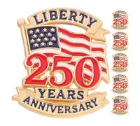LALADEFIEE Spilla per Il 250° Anniversario Degli Stati Uniti, 6 Pezzi - Spille da Bavero per Il Giorno Dei Veterani - Gioielli Patriottici Commemorativi per Il Souvenir Del Giorno Dell'indipendenza