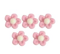 LALADEFIEE Spille in Feltro a Forma di Fiore 5 Pezzi per Bambine, Decorazione per Corpetto e Vestiti Rosa, Accessori Figli dei Fiori per Feste e Uso Quotidiano