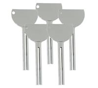 LALADEFIEE Spremi Tubetti Facilità e Precisione in Lega di Alluminio Argento Set 5 Pezzi per Crema Colorante Chioma e Dentifricio