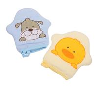 LALADEFIEE Spugna da Bagno a Forma di Stella Cartoon in Cotone per 2 Pezzi Morbida e Sicura Funzione di Sicurezza e Salute la Casa i Viaggi