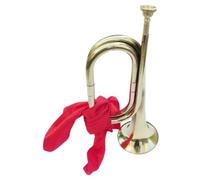 LALADEFIEE Strumento Musicale Bugle Di Metallo Per Principianti Tromba Per Orchestra Con Suono e Potente Perfetta Per Performance e Concerti Include Foulard Decorativo