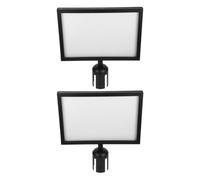 LALADEFIEE Supporto Cartello 2 per Pezzi in Acciaio Inossidabile Cartelli Cornice A4, Design Elegante Mobilità di Barriera Banche e Aeroporti come Folla
