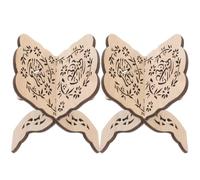 LALADEFIEE Supporto per Libri in Legno 2 Pezzi senza Schegge Elegante e Semplice per Corano e Libri da Tavolo, come Decorazione Religiosa e Pratica